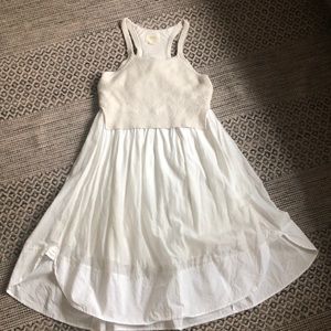 Maeve mixed materials dress